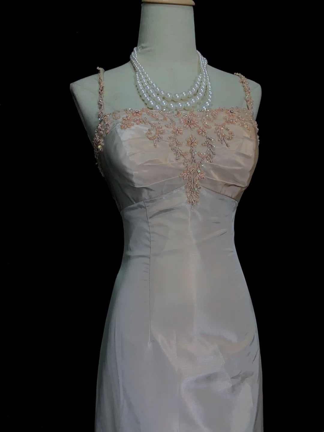 Vintage Prom Dresses Inspo Mermaid Spaghetti Strap Blush Pink Satin With Backless Appliqued Lace For Women Formal Dress N3251
