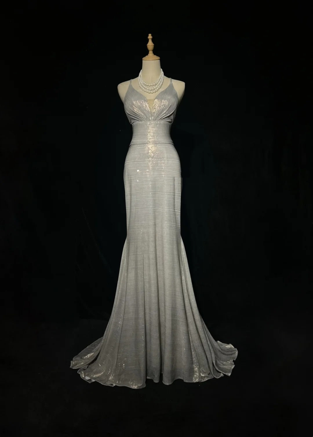 Gray Prom Dress Inspo Mermaid Spaghetti Straps 18th Birthday Outfits Formal Party Gown RC0109