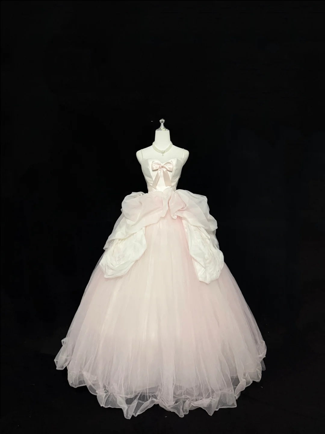 Blush Pink Prom Dress Inspo Ball Gown Spaghetti Straps Long 18th Birthday Outfits Formal Party Gown RC0258