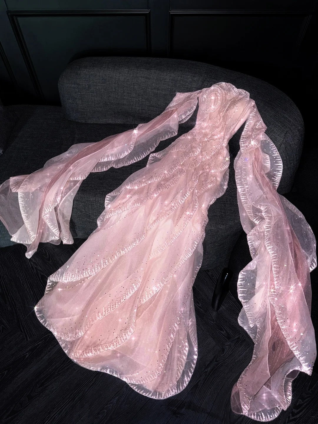 Glittery A line Off The Shoulder Pink Sequined Long Formal Evening Dress Formal 18th Birthday Gowns Prom Dresses N733