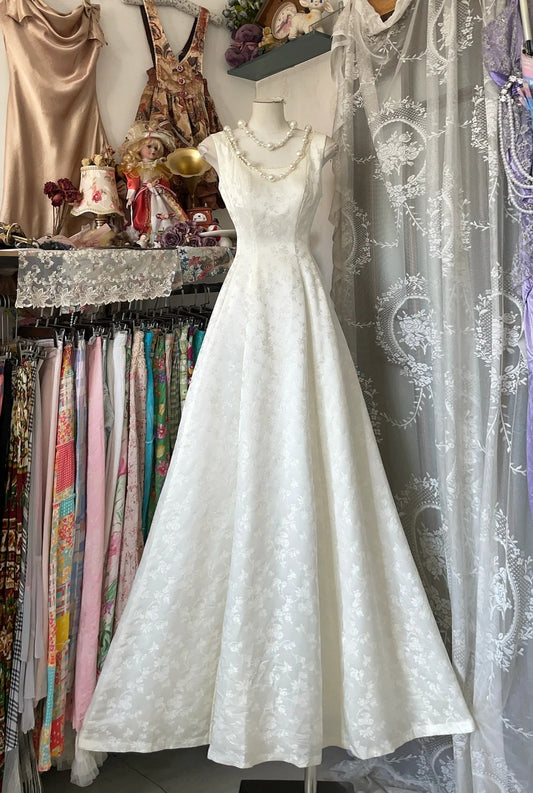 Elegant Fairy A line Square Neck Lace White Evening Gowns Formal Birthday Party Prom Dresses N1712