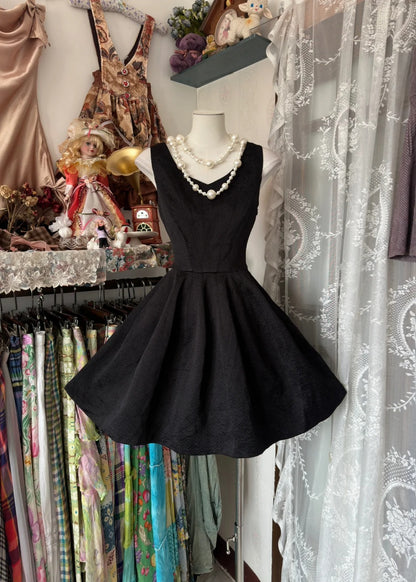 Vintage Ball Gown Little Black Dress Graduation Birthday Outfits Homecoming Dresses N3758