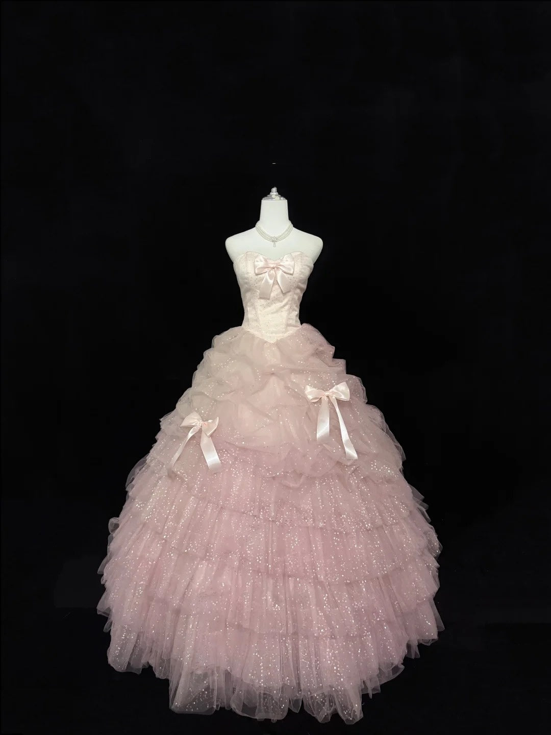 Sweet 16 Dresses Long Ball Gown Sweet Sixteen Long Birthday Dress Sweetheart Blush Pink Tulle Formal Gown RC0290