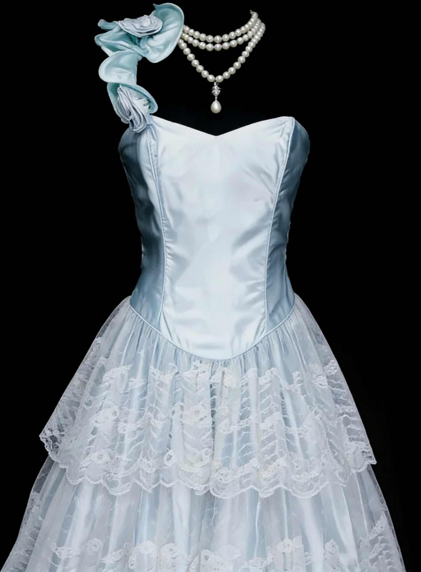 Unique Ball Gown One Shoulder Light Sky Blue Tulle Inspo 2000s Hoco Gowns Inspo Homecoming Dresses N1441