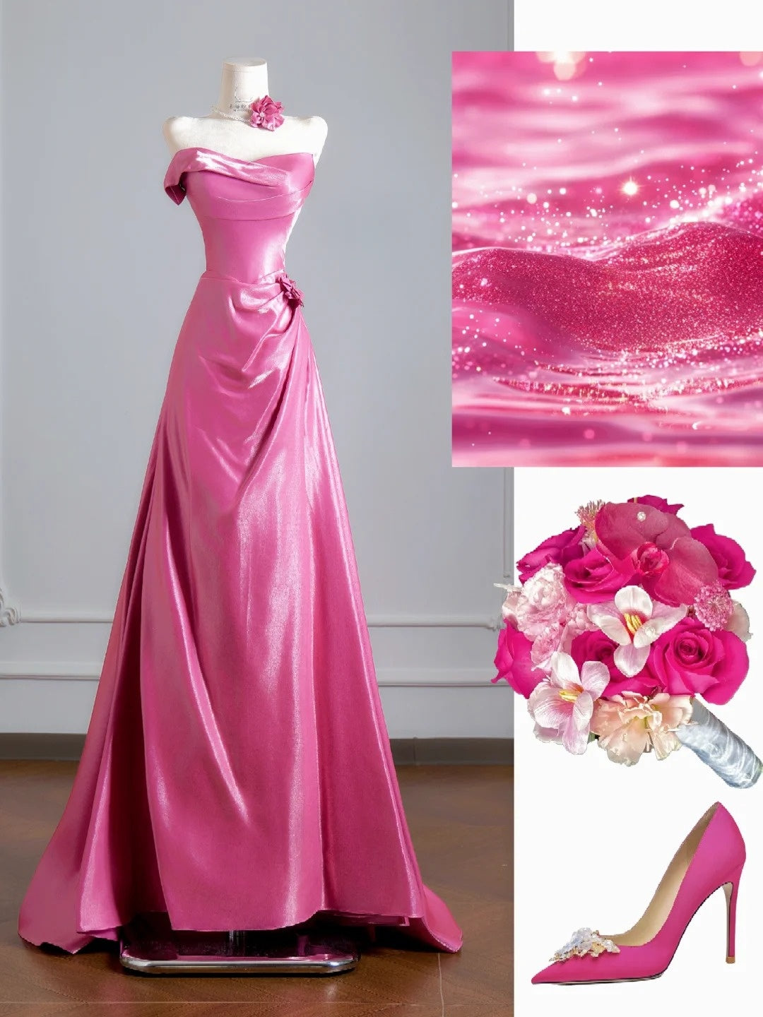 Timeless A line Strapless With Ruched Pink Long Prom Dresses Inspiration Party Dress Prom Gowns N305