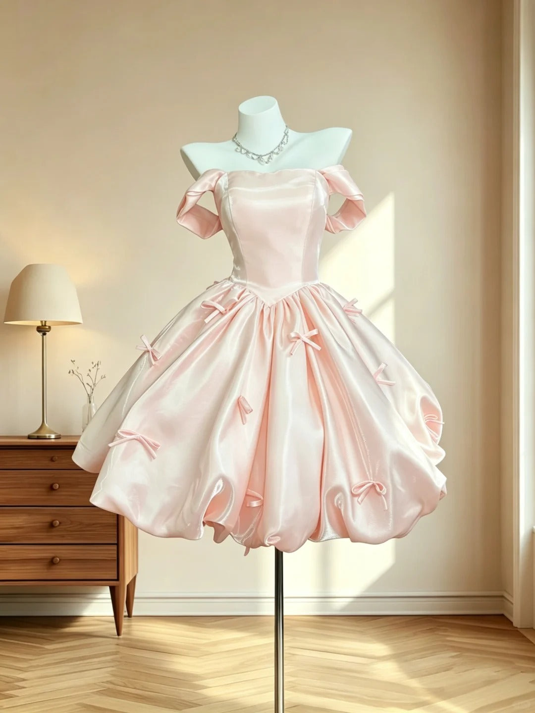 Pretty Outfit Ideas For Teens Girls Off The Shoulder Inspo Short Pink Ball Gown Birthday Outfits Homecoming Dress RB3061