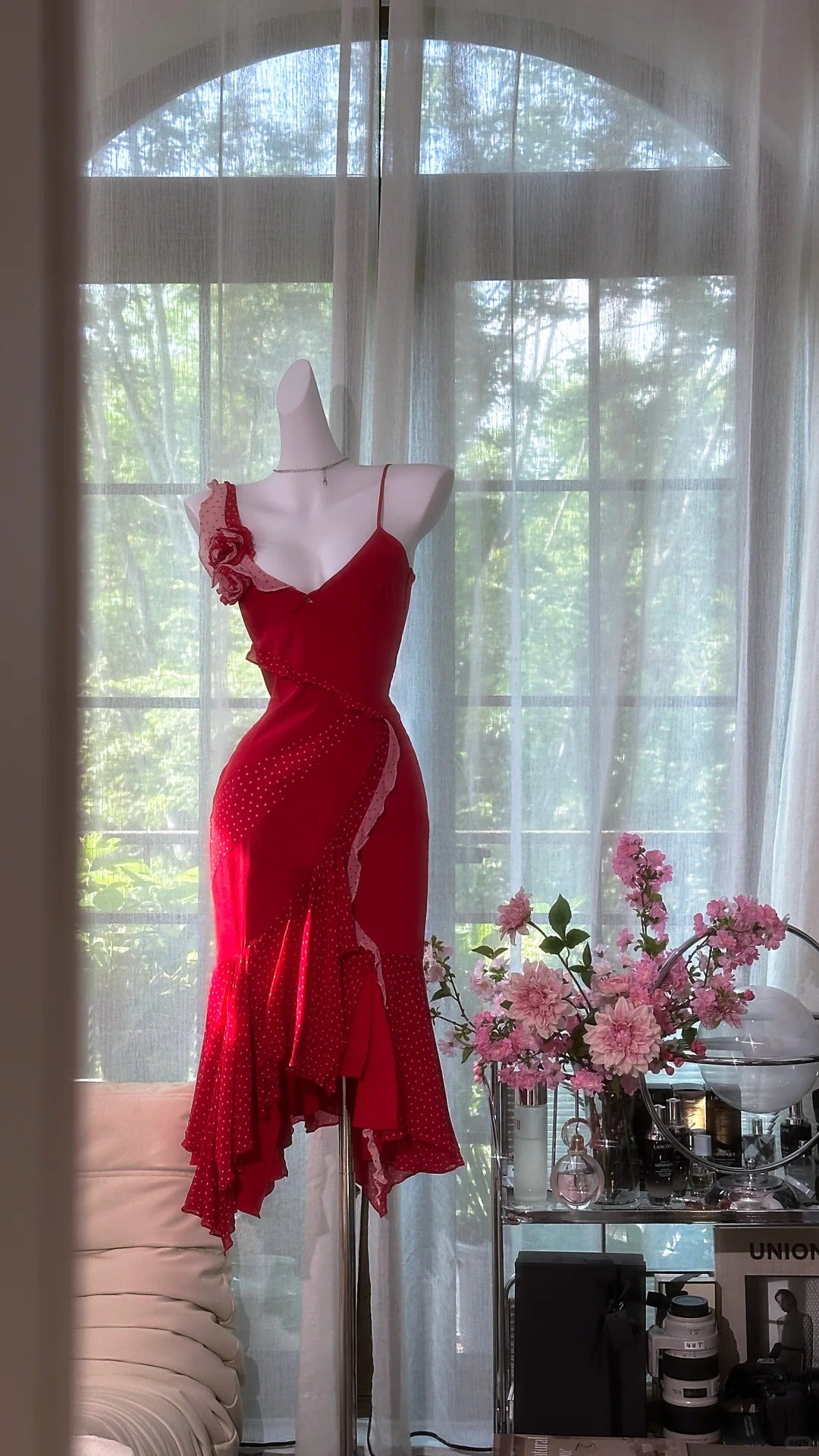 Sexy Sheath Spaghetti Strap Red Chiffon Ideas For Women Short Birthday Dresses Homecoming Outfits N3523