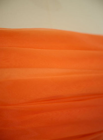 Elegant Ball Gown Strapless Dusty Orange Tulle Evening Women Party Dresses Long Formal Prom Dress 16 Birthday Gown AB1291