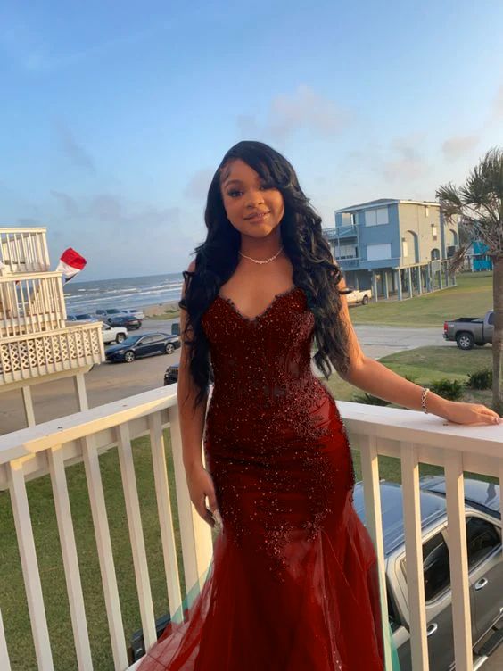 Dark Green Mermaid Tulle Lace Prom Dress Winter Gown Semi Formal Grad Long Prom Dress For Teens AB1994