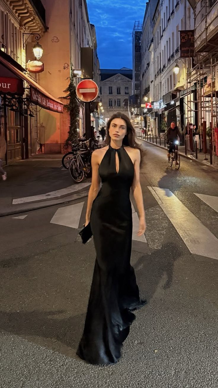 Simple Mermaid Halter Satin Black Long Prom Dresses Formal Dress 20th Birthday Outfits N129