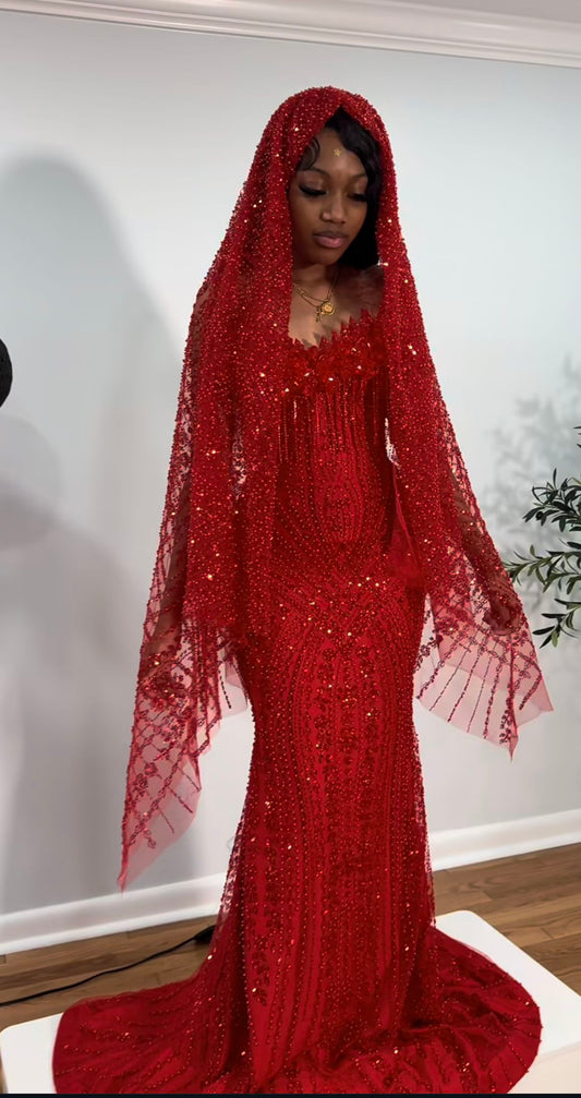 Elegant Red Rhinestone Prom Wedding Dresses Sparkly Off the Shoulder Backless Evening Occasion Dress N1862