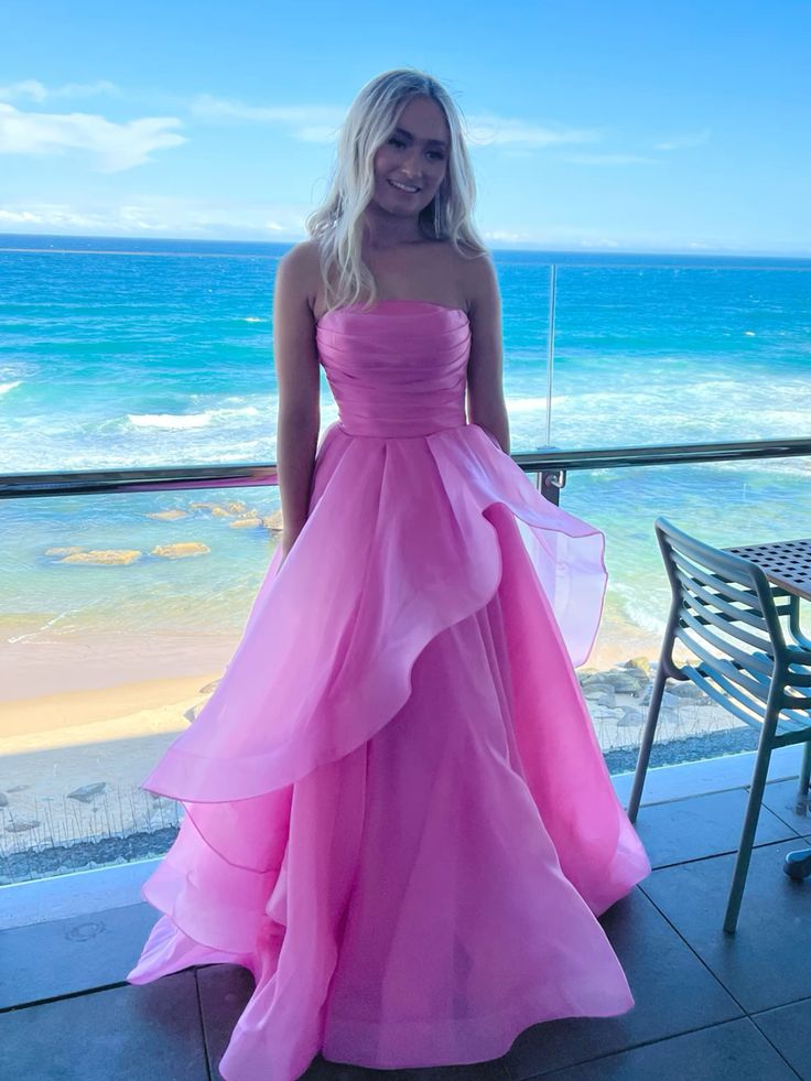 Elegant Ball Gown Strapless Dusty Orange Tulle Evening Women Party Dresses Long Formal Prom Dress 16 Birthday Gown AB1291