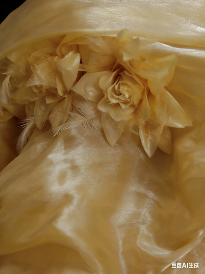 Vintage Night Aesthetic Ball Gown Spaghetti Straps 80s 70s Gold College Formal Outfit Long Prom Graduation Dresses For Teens N1142