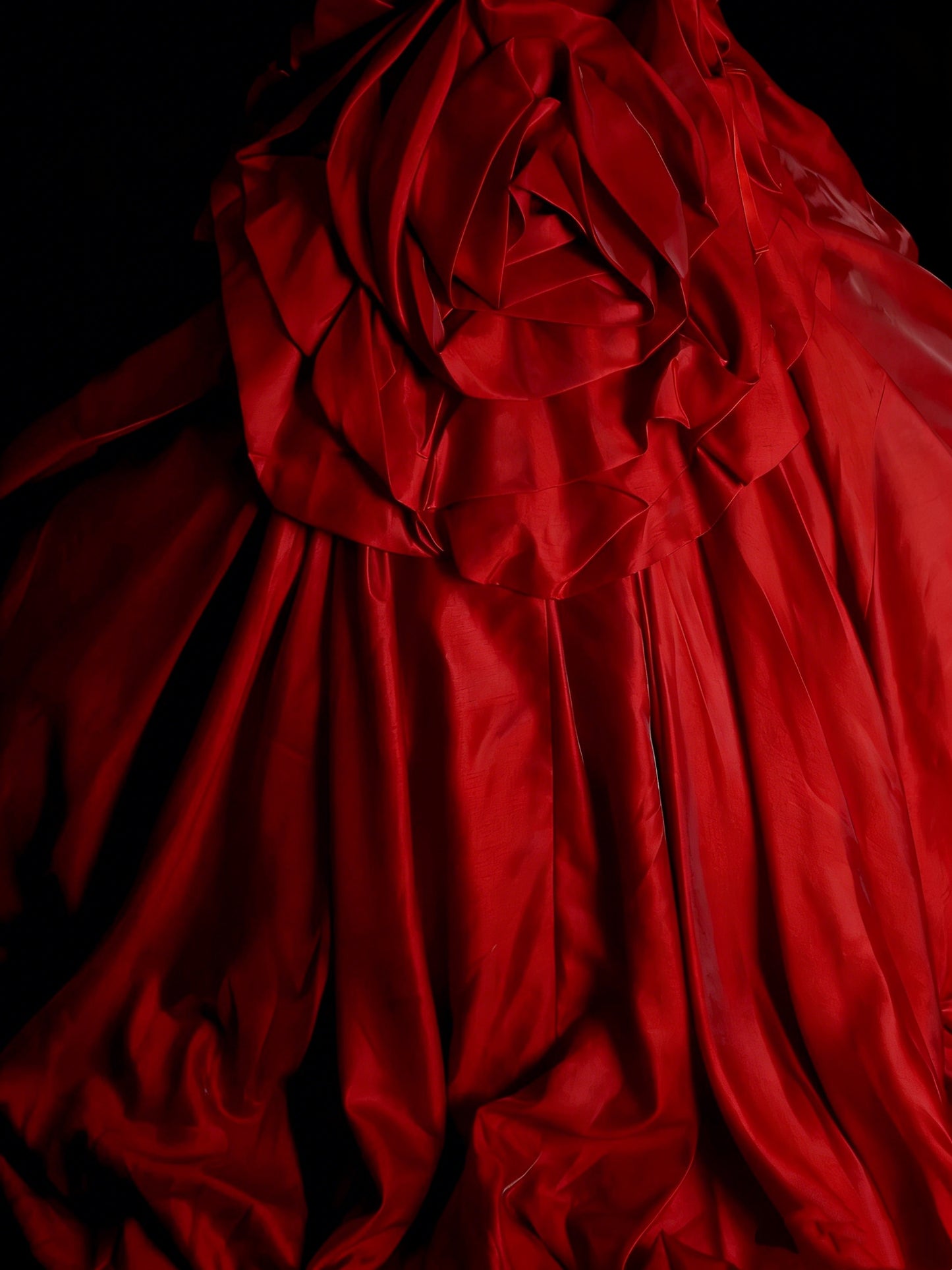 Modest Ball Gown Strapless Red Satin 80s Long Prom Dresses Inspiration Party Gowns Vintage Sweet 16 Dress N1306