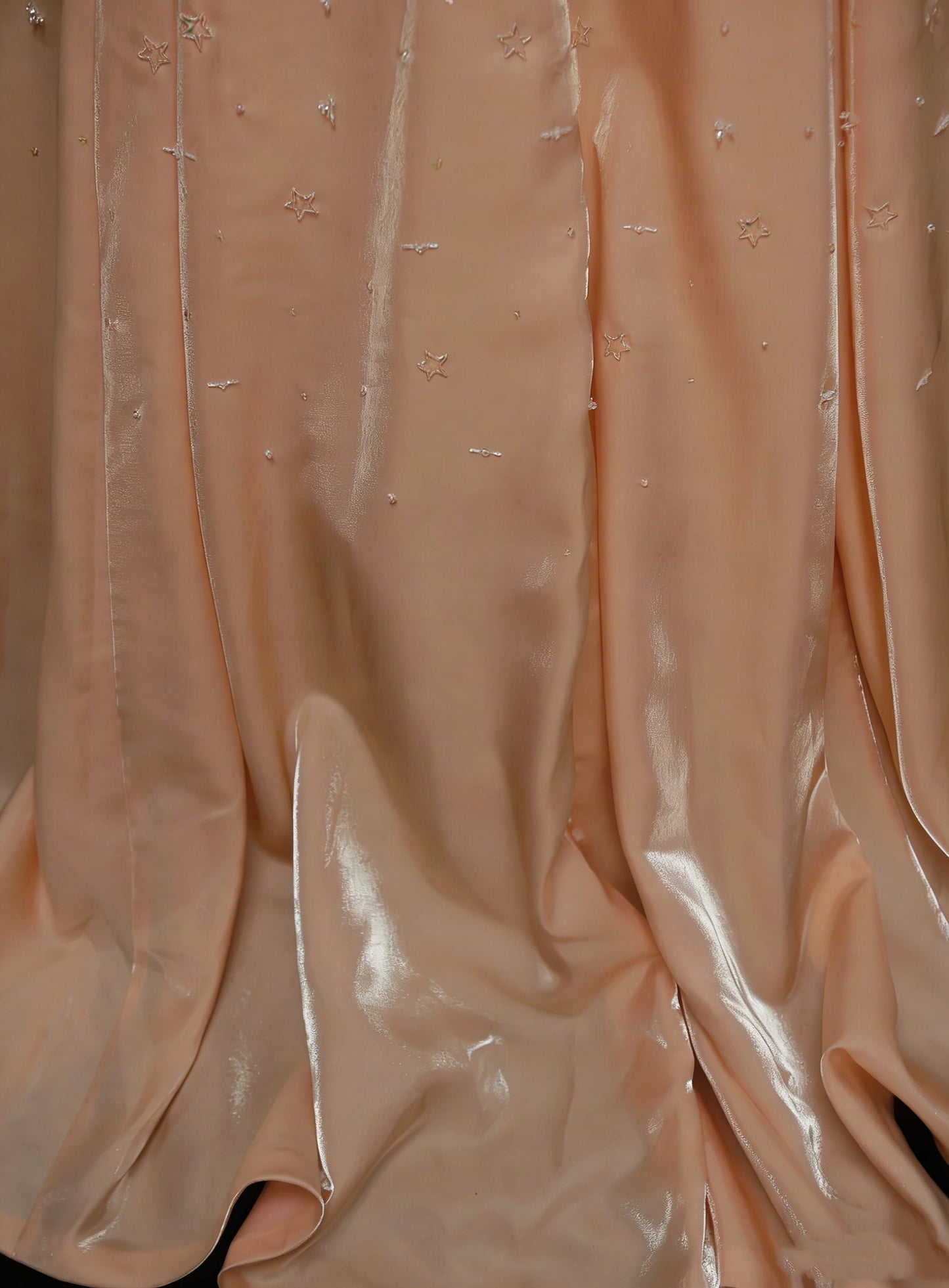 Cute Ball Gown Straps Blush Pink Satin With Beadings Long Party Gowns Prom Dresses N2124