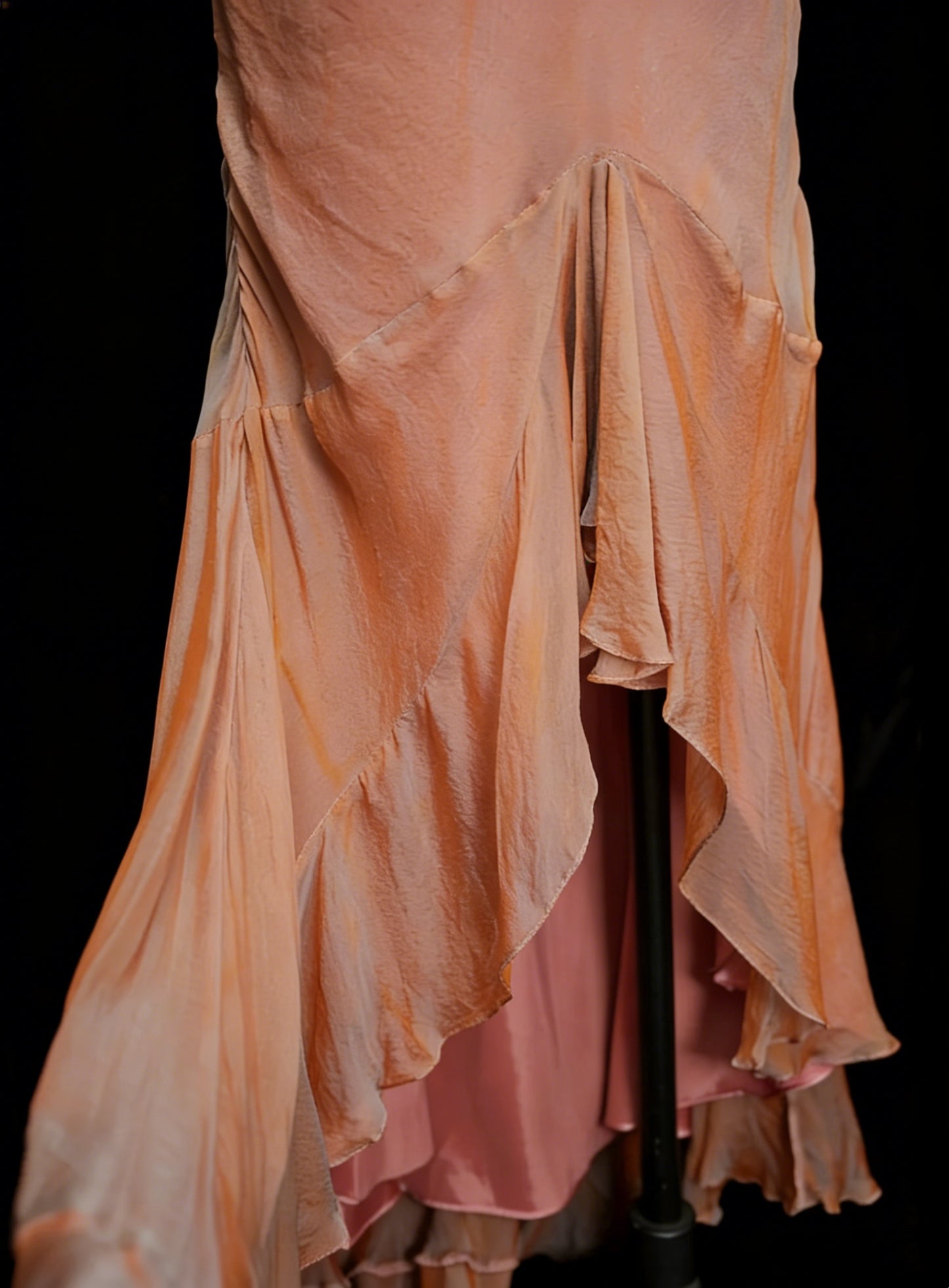 Vintage Prom Dresses Aesthetic 1950s Retro High Low Blush Pink Long Party Dress N2125