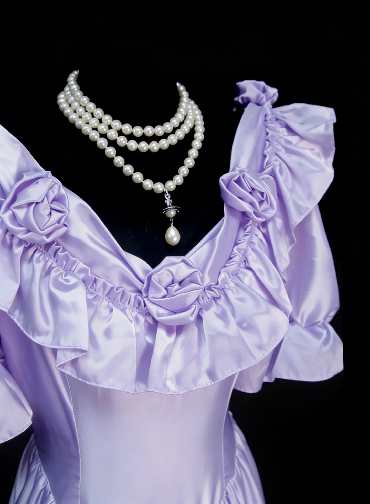 Vintage Prom Dresses Aesthetic 1950s Retro A line Lilac Mid Length Satin Party Dress N2128