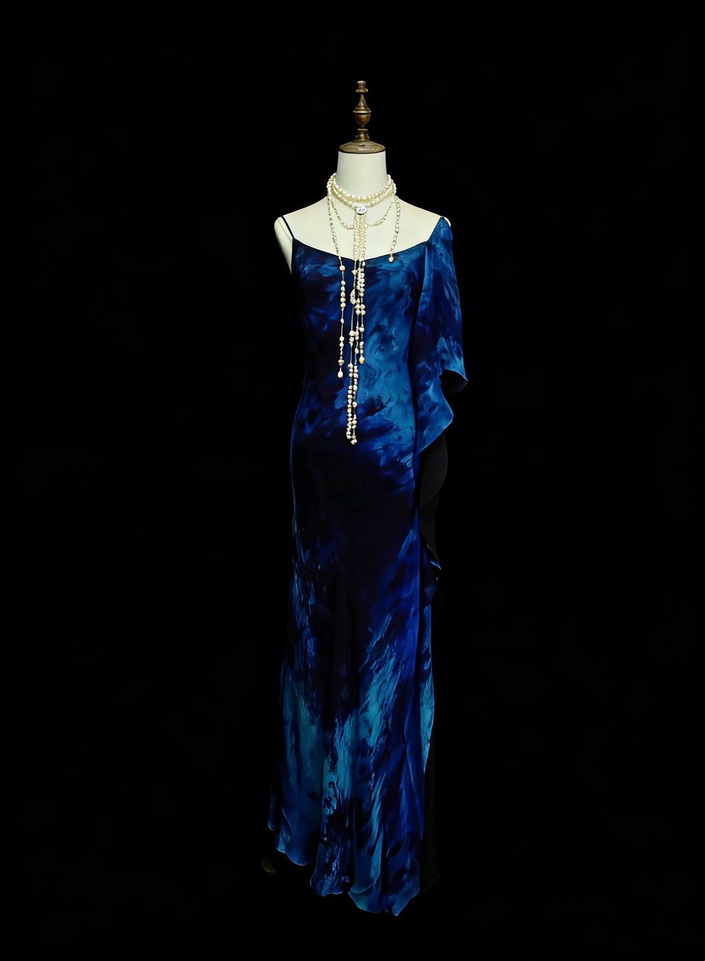 Vintage Prom Dresses Aesthetic 1960s Retro Mermaid Spaghetti Straps Royal Blue Long Party Dress N2131