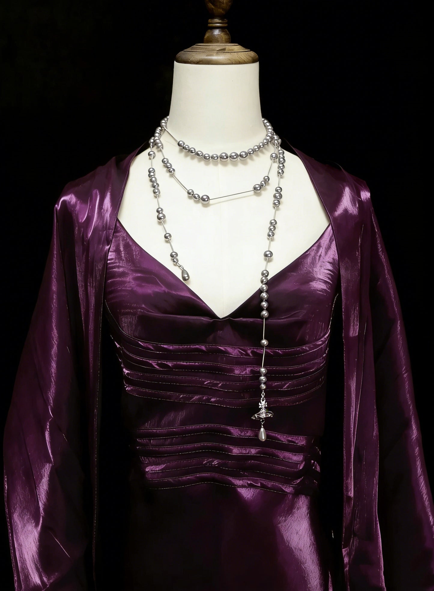 Vintage Prom Dresses Aesthetic 1960s Retro Mermaid Spaghetti Straps Purple Long Party Dress N2130