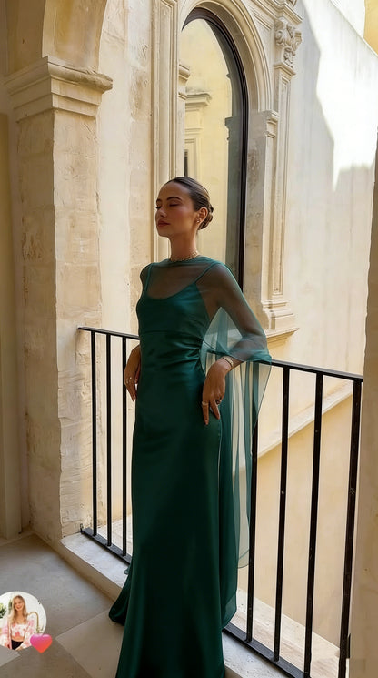 Simple A line Spaghetti Straps Blue Chiffon Party Dresses Prom Dresses Impress Wedding Guest Dress N891