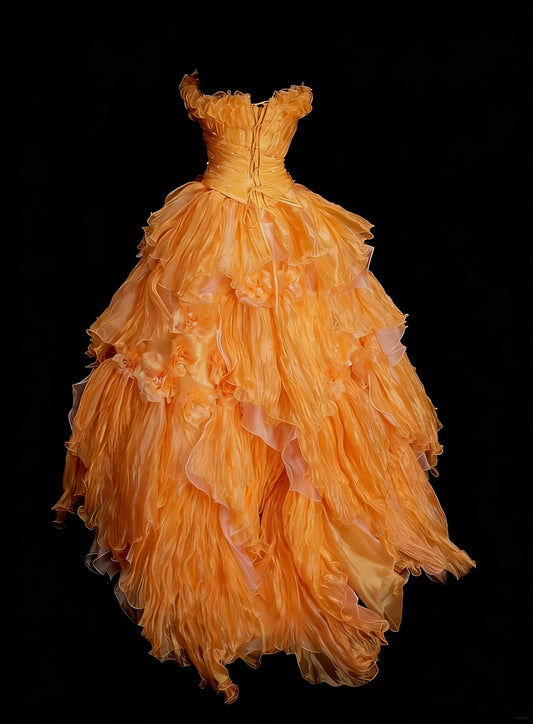 Vintage Ball Gown Strapless Organza Tulle With Ruffles Beaded Sweet 16 Dresses Quinceanera Dress Long 15 Vestidos De Fiesta N1458