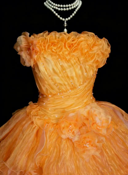 Vintage Ball Gown Strapless Organza Tulle With Ruffles Beaded Sweet 16 Dresses Quinceanera Dress Long 15 Vestidos De Fiesta N1458