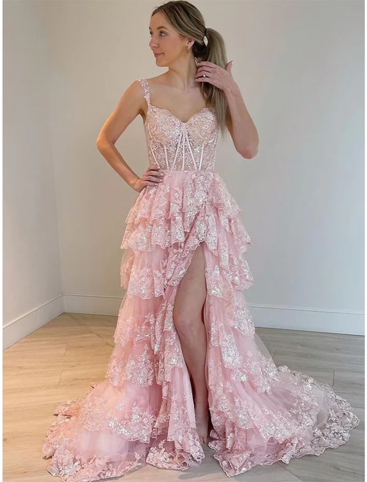 Sexy Ball Gown Off The Shoulder Lace Slit For Black People Girls Prom Dresses Sequin Long Formal Evening Party Gowns N790
