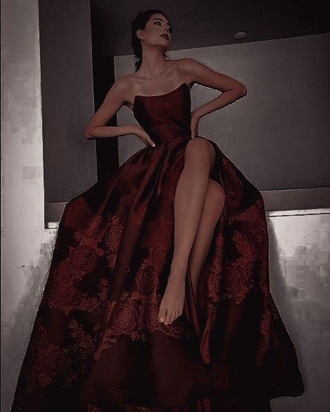 Classy Ball Gown Strapless Burgundy Prom Dresses Inspo For Teens Formal Dress Party Outfits Prom Gowns AB049