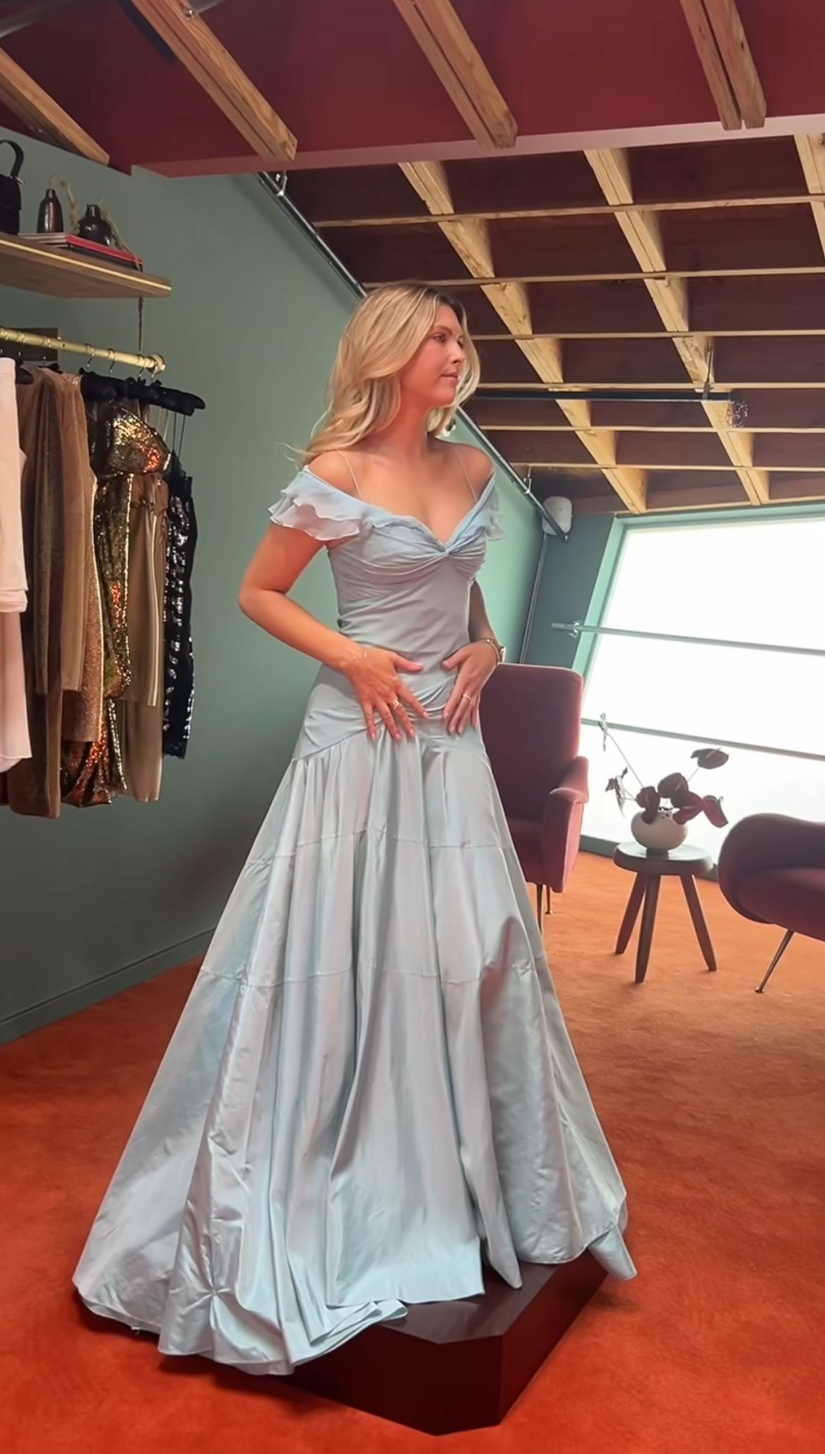 Elegant Mermaid Off The Shoulder Blue Chiffon Long Prom Dresses Evening Gowns Vestidos De Dia AB579