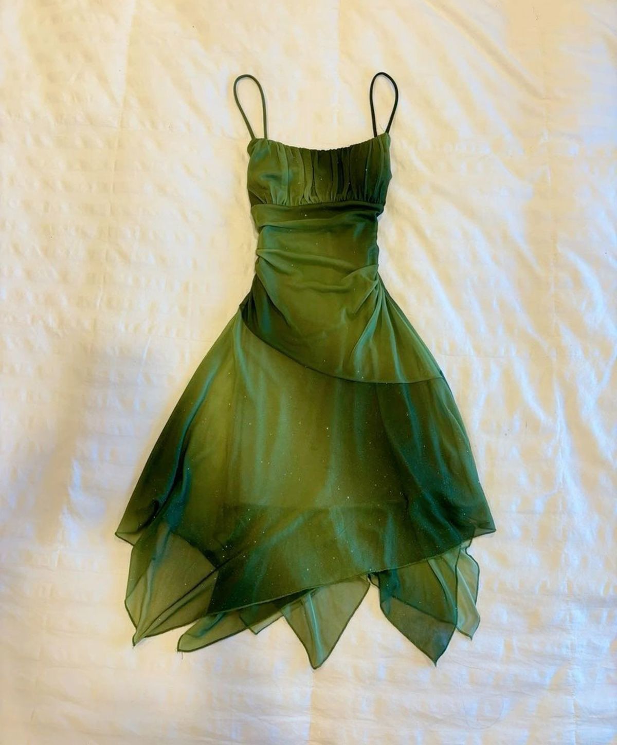 Vibrant Green Asymmetrical Dress With Straps Chiffon Homecoming Dresses Party Cocktail Hoco Outfits RB8725