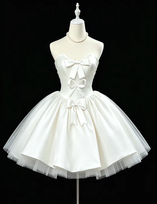 Unique Ball Gown Sweetheart White Tulle University Ideas Homecoming Dresses Inspo Short Hoco Court Gowns RB7181