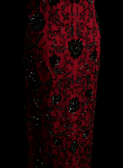 Sparkly Mermaid Spaghetti Strap Red Sleeveless Summer Formal For Women Girls Teens Prom Dresses N2239