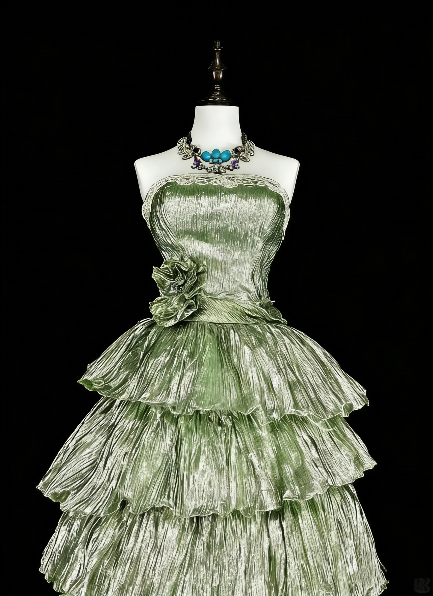 Unique Ball Gown Strapless Green Mini Short Homecoming Dresses Hoco Cocktail Gowns N3074