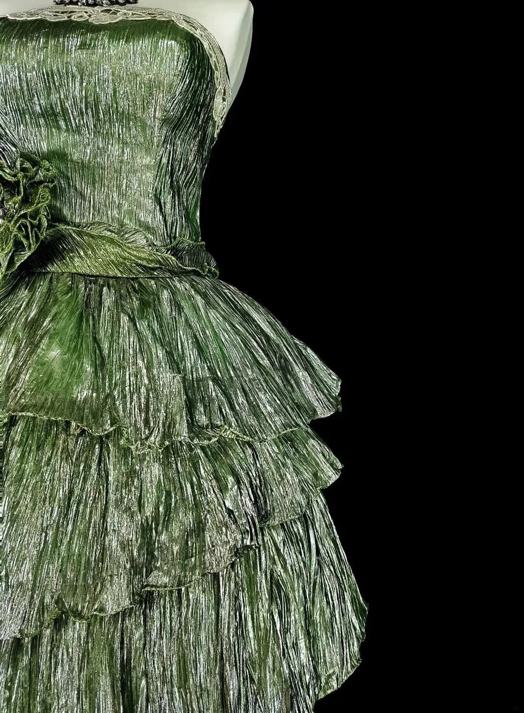 Unique Ball Gown Strapless Green Mini Short Homecoming Dresses Hoco Cocktail Gowns N3074