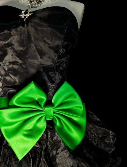 Unique Ball Gown Sweetheart Black Green Tulle Inspo 2000s Hoco Gowns Short Inspo Homecoming Dresses N1365