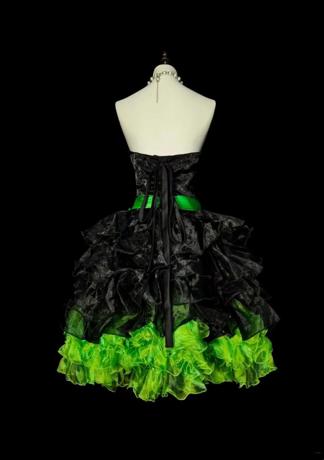 Unique Ball Gown Sweetheart Black Green Tulle Inspo 2000s Hoco Gowns Short Inspo Homecoming Dresses N1365