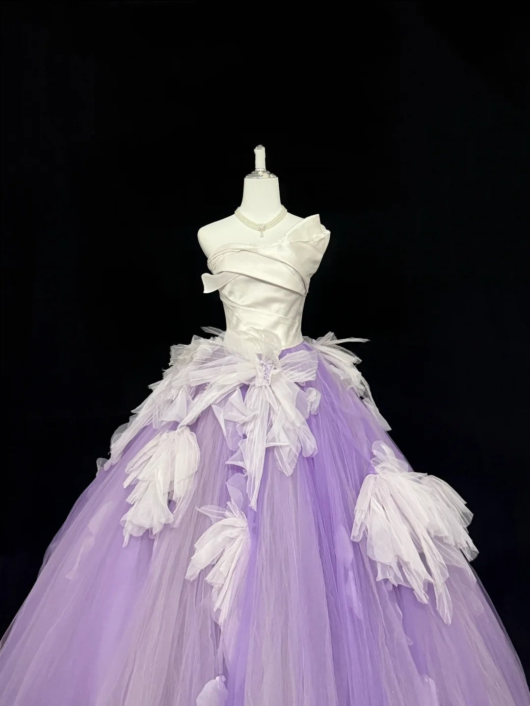 Sweet 16 Dresses Long Ball Gown Sweet Sixteen Long Birthday Dress Strapless Lilac Formal Gown RC0314