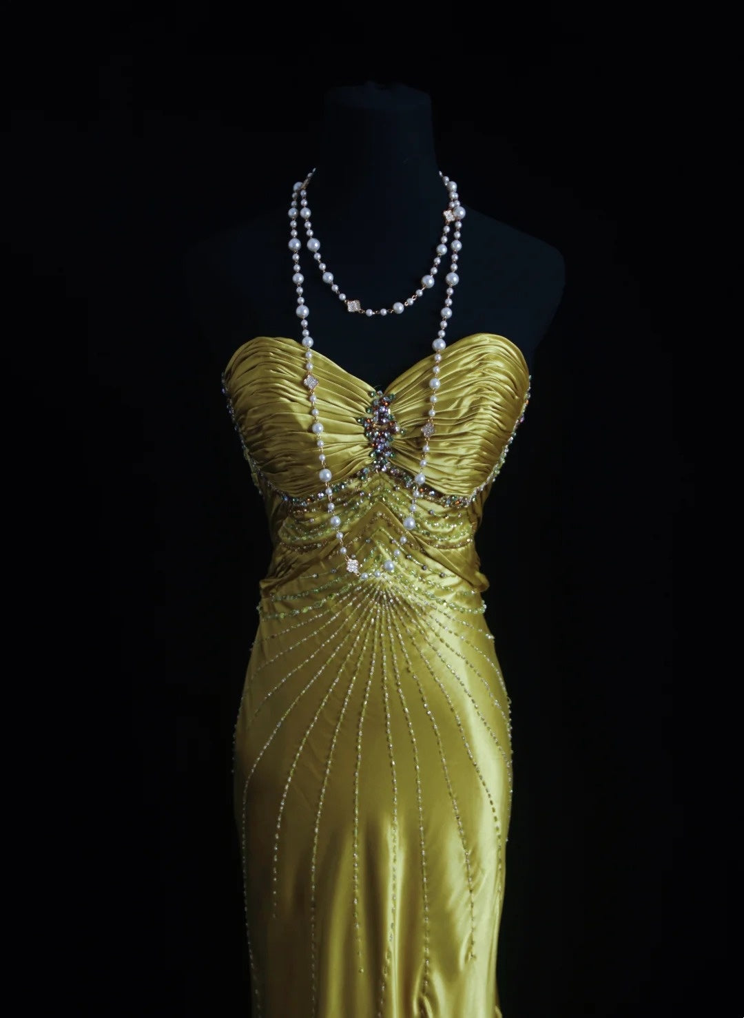 Vintage Prom Dresses Aesthetic 80s Retro Mermaid Sweethert Green Satin Long Formal Outfits N2334