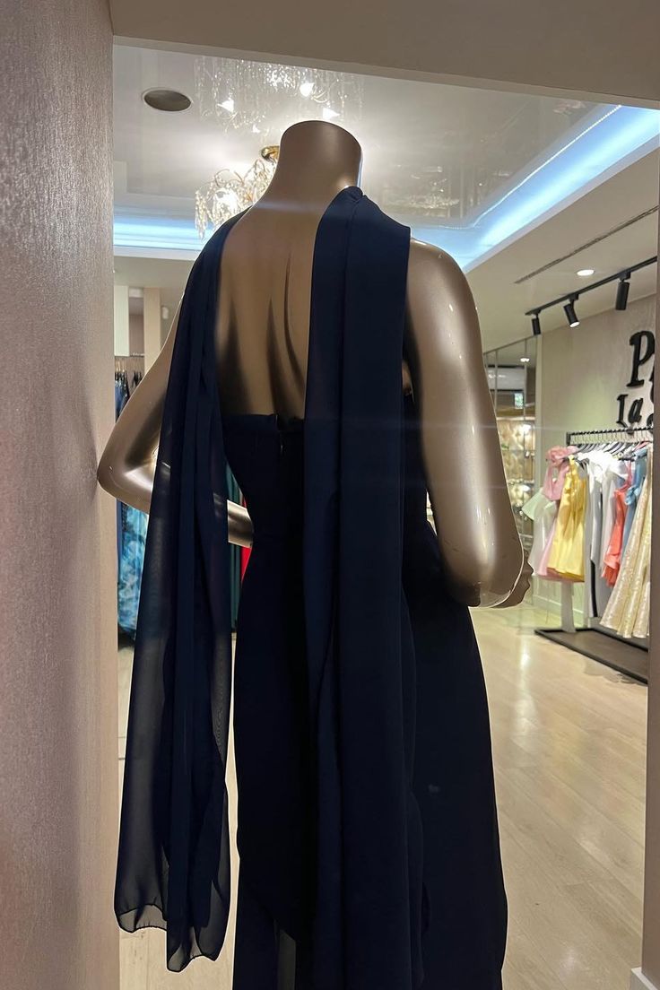 Charming Dark Navy Strapless Sleeveless Stain Prom Dresses Sheath Long On Sale AB1930