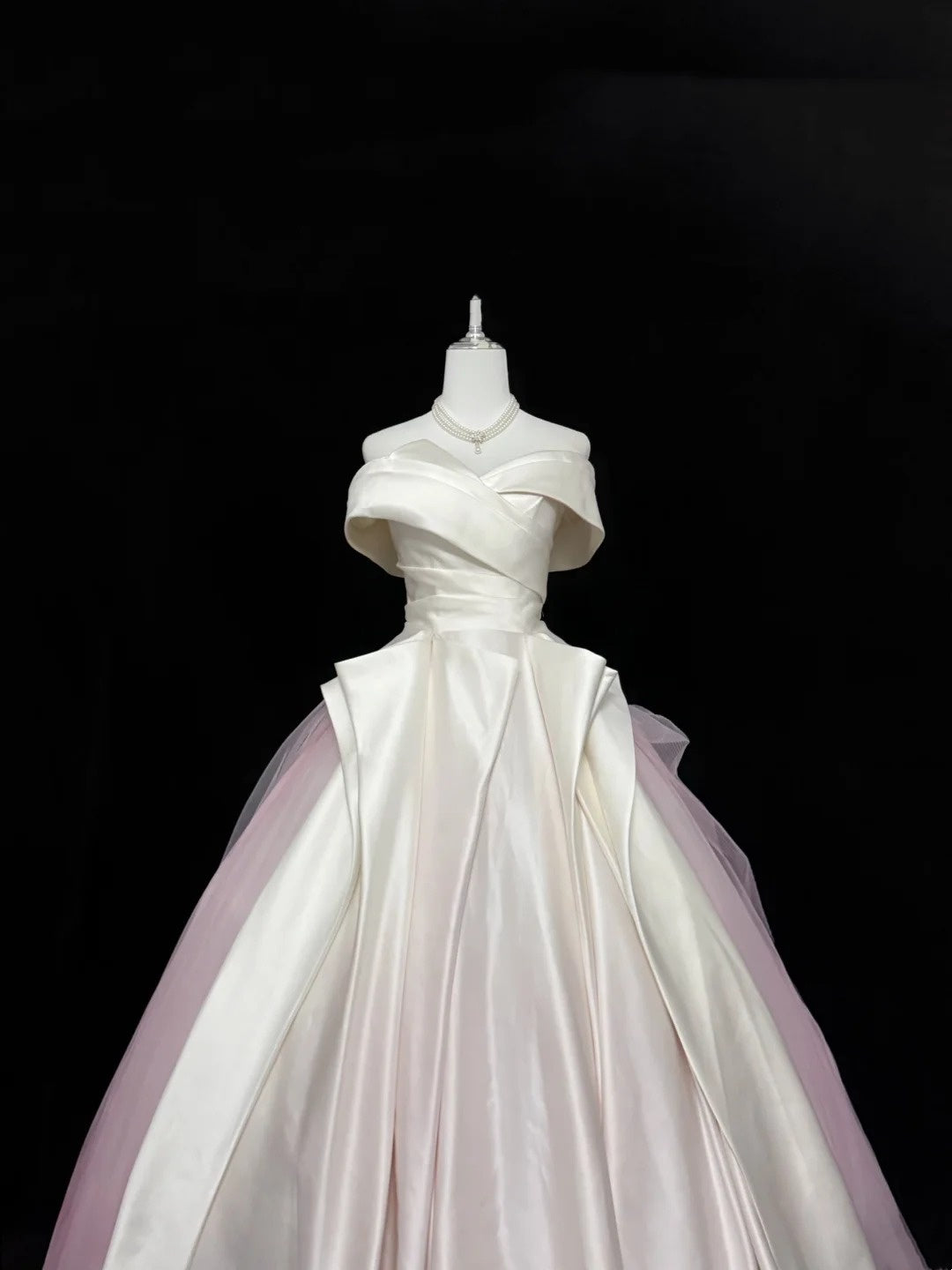 Sweet 16 Dresses Long Ball Gown Off Shoulder With Sleeves Pink Tulle Sweet Sixteen Birthday Gown RC0339