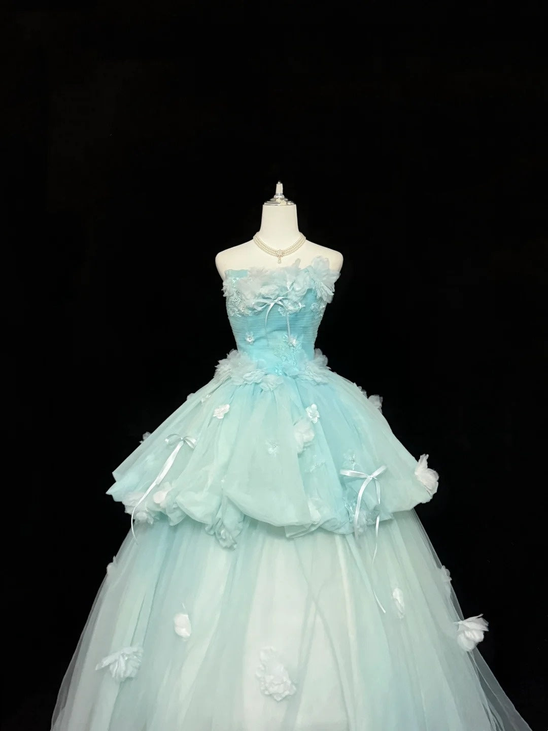 Sweet 16 Dresses Long Ball Gown Lace Sweet Sixteen Long Birthday Dress Strapless Tulle Formal Gown RC0265