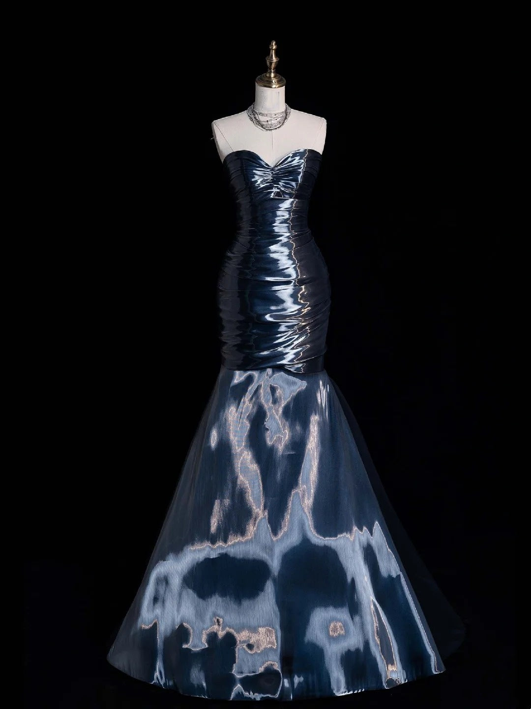 Stunning Mermaid Sweetheart Navy Blue Prom Dresses Inspiration Prom Dress Princess Graduation Dress B432
