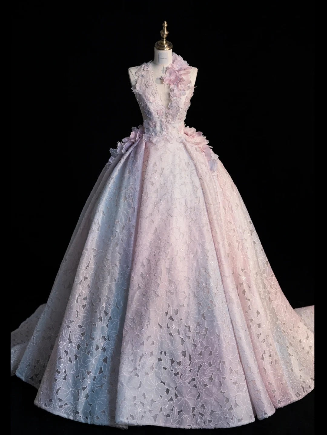 Modest Ball Gown Halter Pink Open Backs With Flowers College Formal Outfit Long Prom Inspo Graduation Dresses N1216
