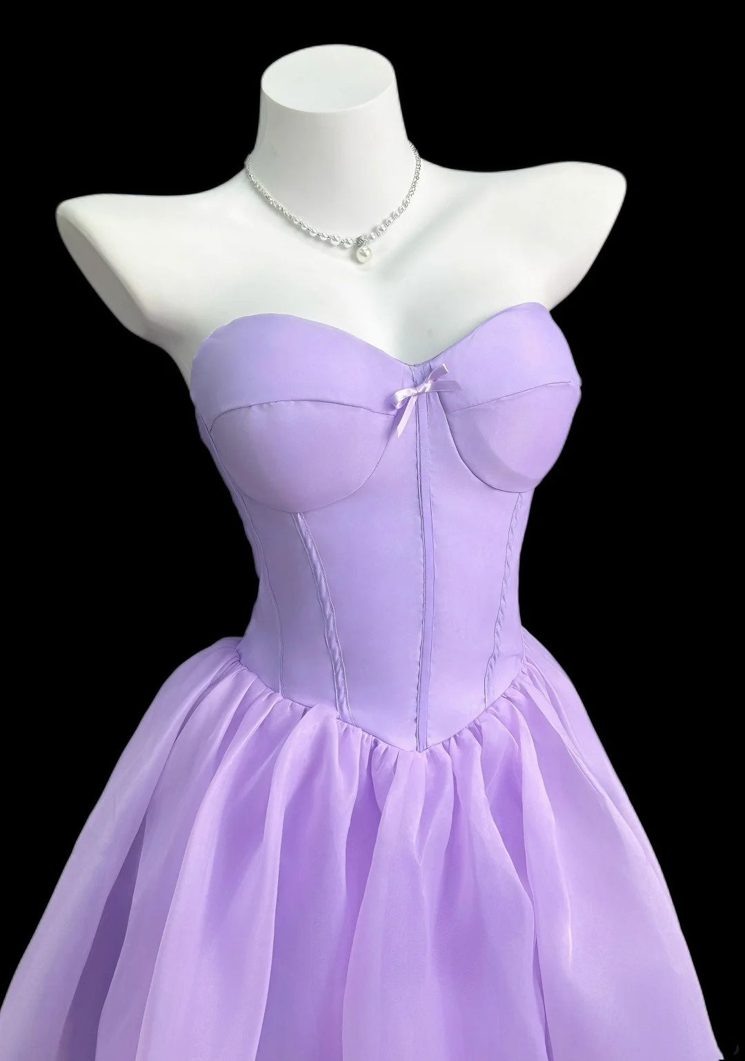 Dream A line Sweetheart Chiffon Lilac Senior Short Graduation High School Homecoming Dresses N4552