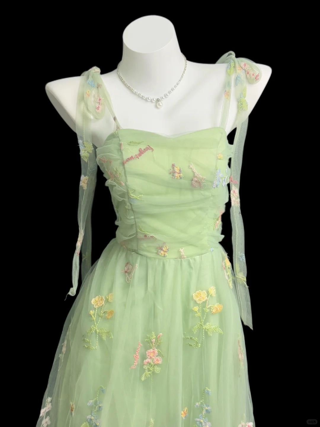 Beautiful A line Straps Sage Green With Straps Bow Long Prom Dress Formal Dress Party Dresses RB7214