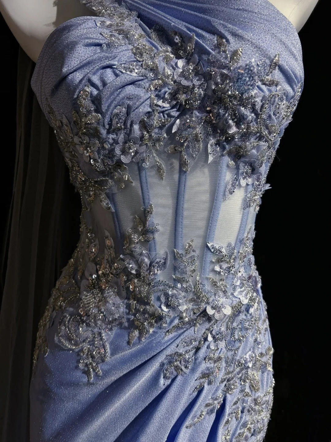 Beautiful Prom Dresses Mermaid One Shoulder Lilac With Appliqued Sleeveless Long Formal Evening Outfits N3642