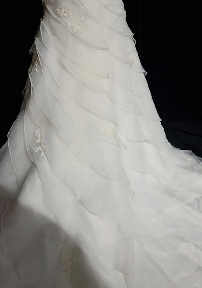 Fairytale Fantasy Art Wedding Dresses Mermaid Sweetheart White Long Brides Dress Bridal Gowns N2867
