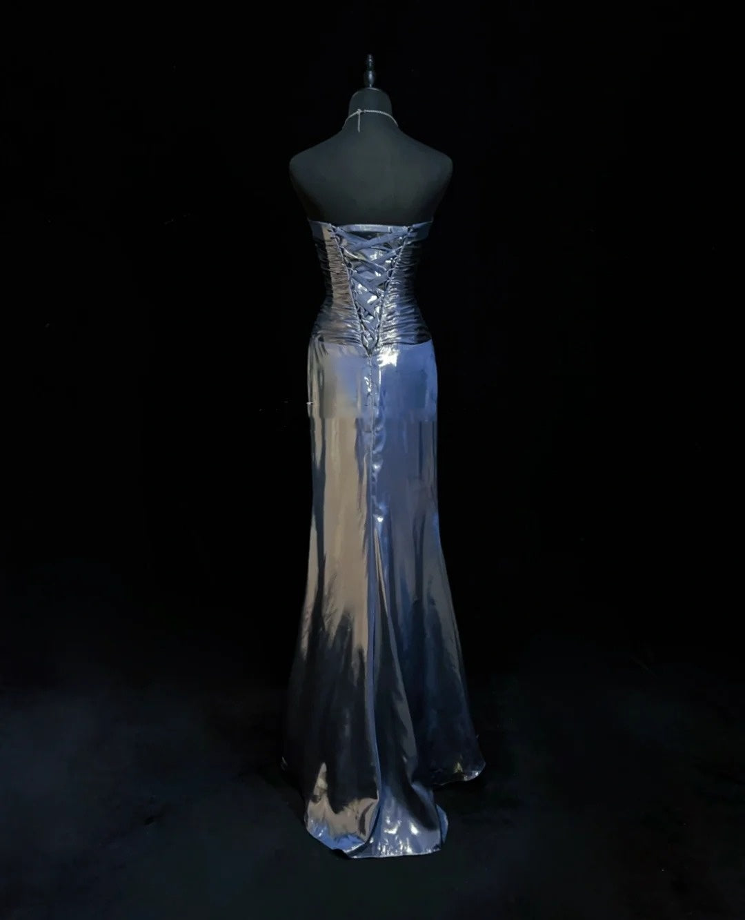 Vintage Prom Aesthetic Dresses A line Navy Blue With Beading Long Formal Dress N3025