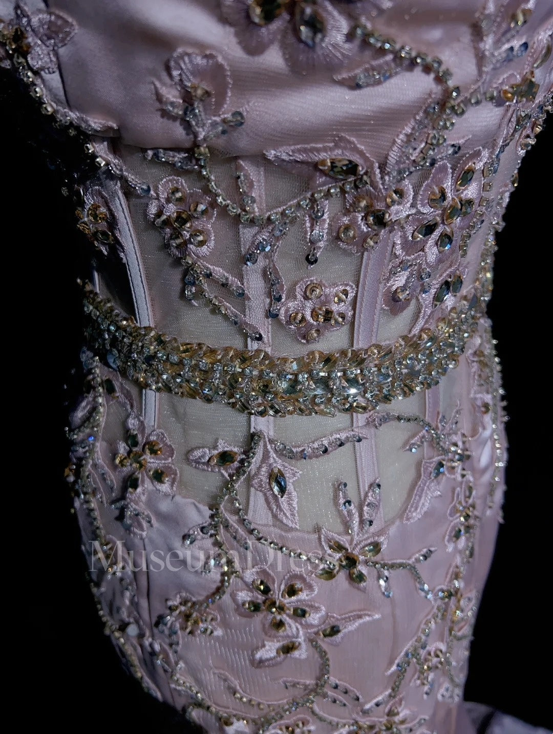 Vintage Prom Dresses 80s Mermaid Strapless Pink Satin Applique Long Formal Evening Outfits N3480