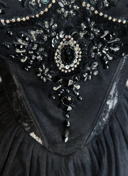 Pretty Ball Gown Spaghetti Strap Little Black Tulle Short Mini Homecoming Dresses N2521